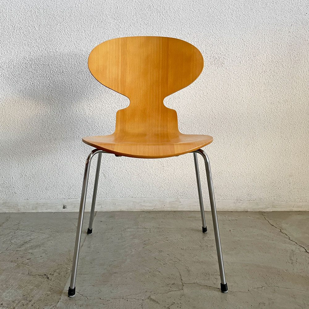 フリッツハンセン Fritz Hansen 3101 アリンコチェア アントチェア 4本脚 ナチュラルビーチ ラッカー仕上げ フェルトグライズ アルネ・ヤコブセン B 〓