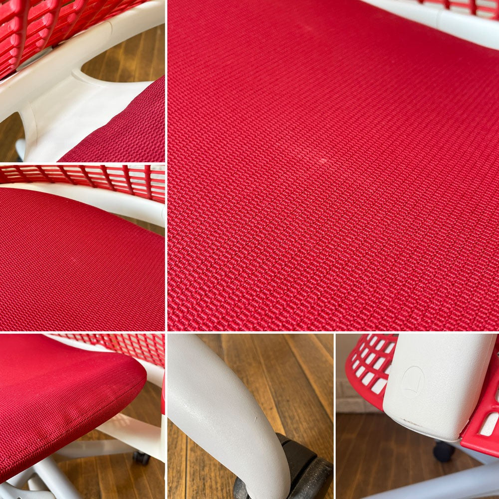 ハーマンミラー Herman Miller セイルチェア SAYL Chair デスクチェア 旧モデル イヴ・ベアール ホワイト × レッド 2012年製 モダンデザイン ◎