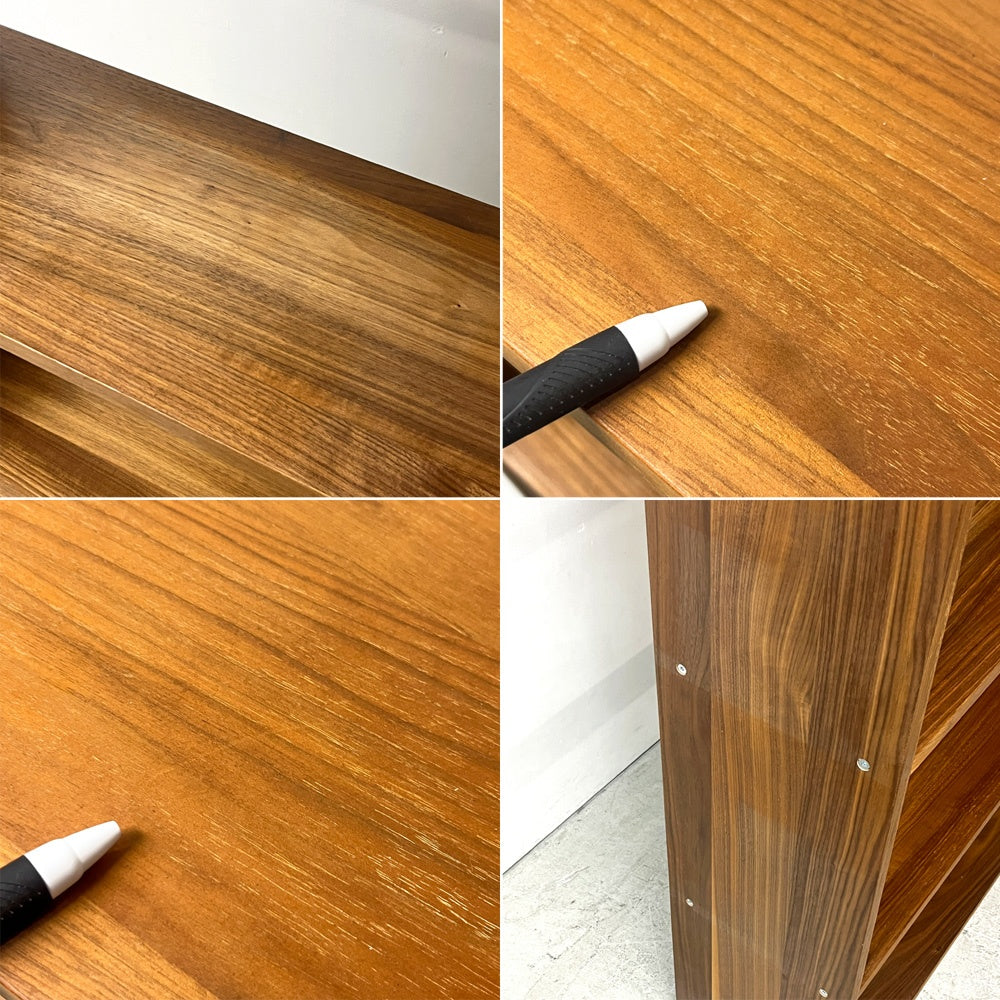 無印良品 MUJI スタッキングシェルフ ワイド 1列5段 ウォールナット材 オープンシェルフ 本棚 飾り棚 収納 ナチュラルデザイン 定価￥31,900- ●