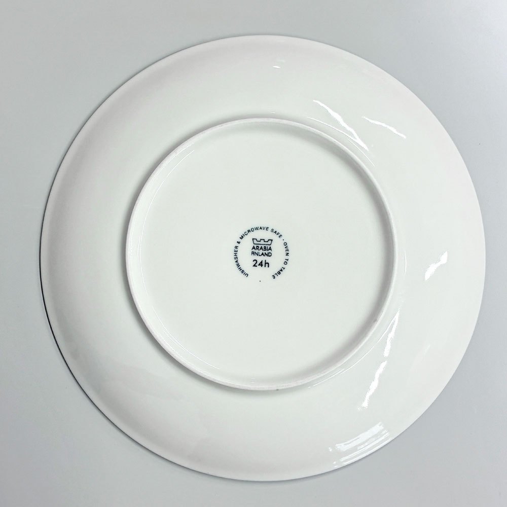 アラビア ARABIA 24h アベック Avec プレート 26cm ブルー 旧ロゴ ビンテージ 北欧食器 C ◎