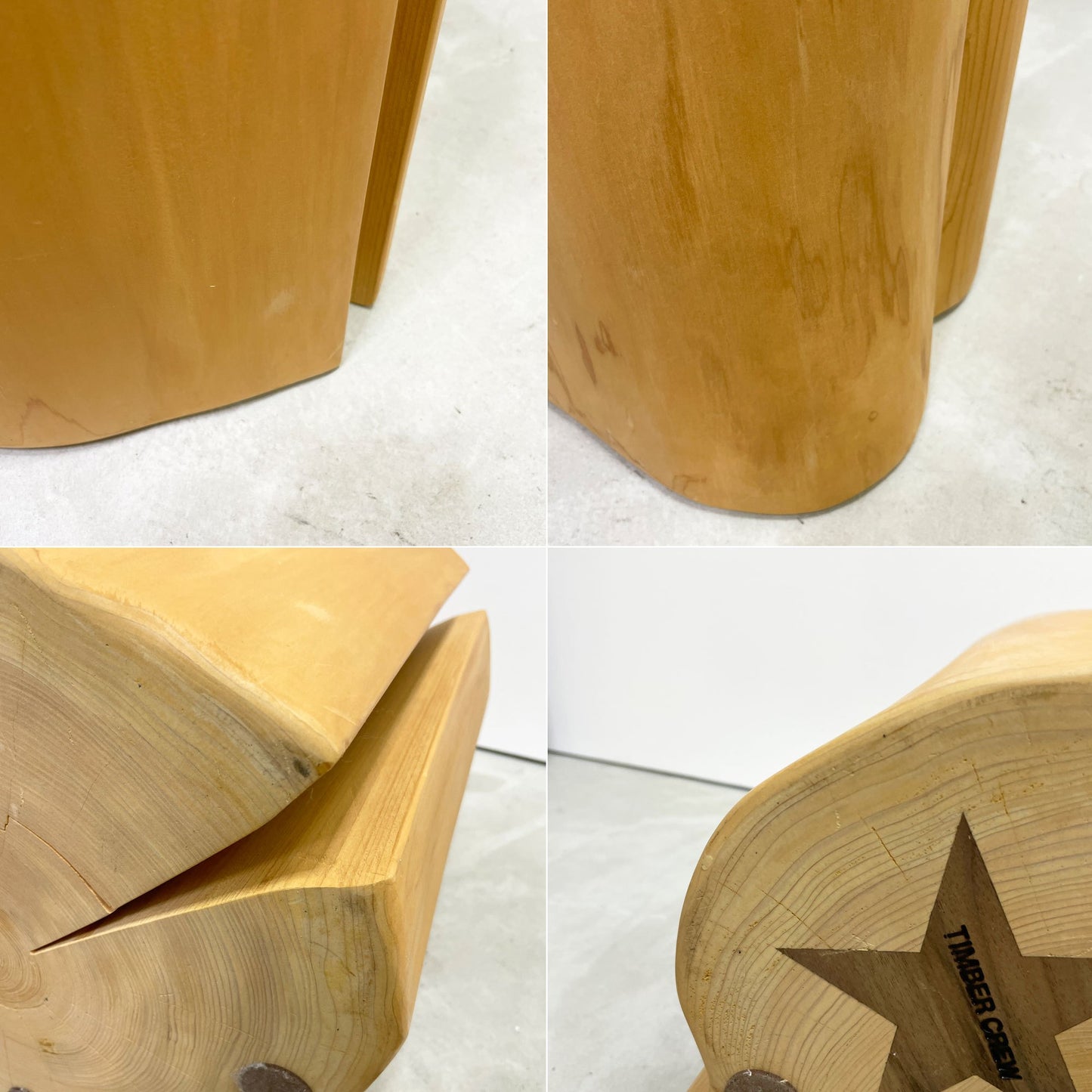 ティンバークルー TIMBER CREW 切り株 スツール クラフト家具 花台 ナチュラル ●