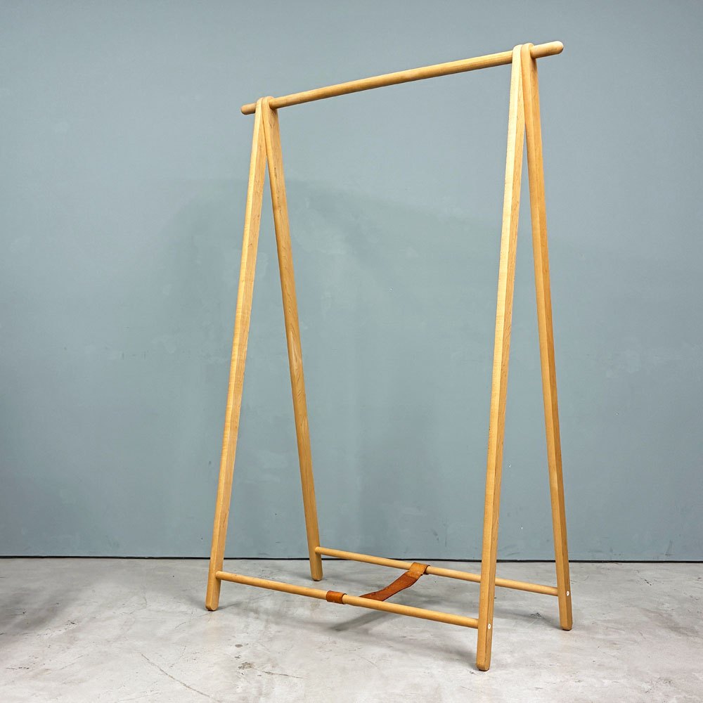 コサイン cosine ドレスラック ハンガーラック メープル材 レザー 折り畳み W104cm 旭川家具 ◎