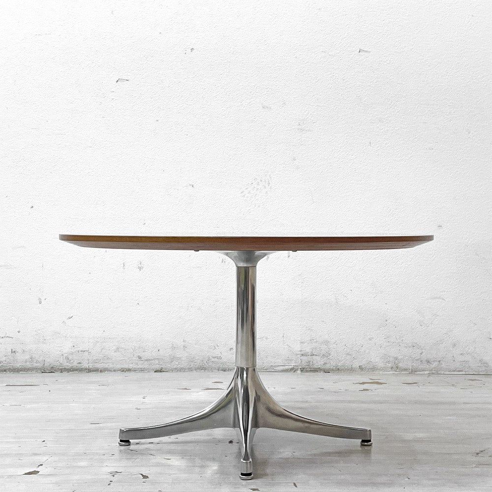 ハーマンミラー Herman Miller ペデスタルテーブル Nelson Pedestal Table コーヒーテーブル ローテーブル ブラック天板 Φ72cm ジョージ・ネルソン ミッドセンチュリー ●