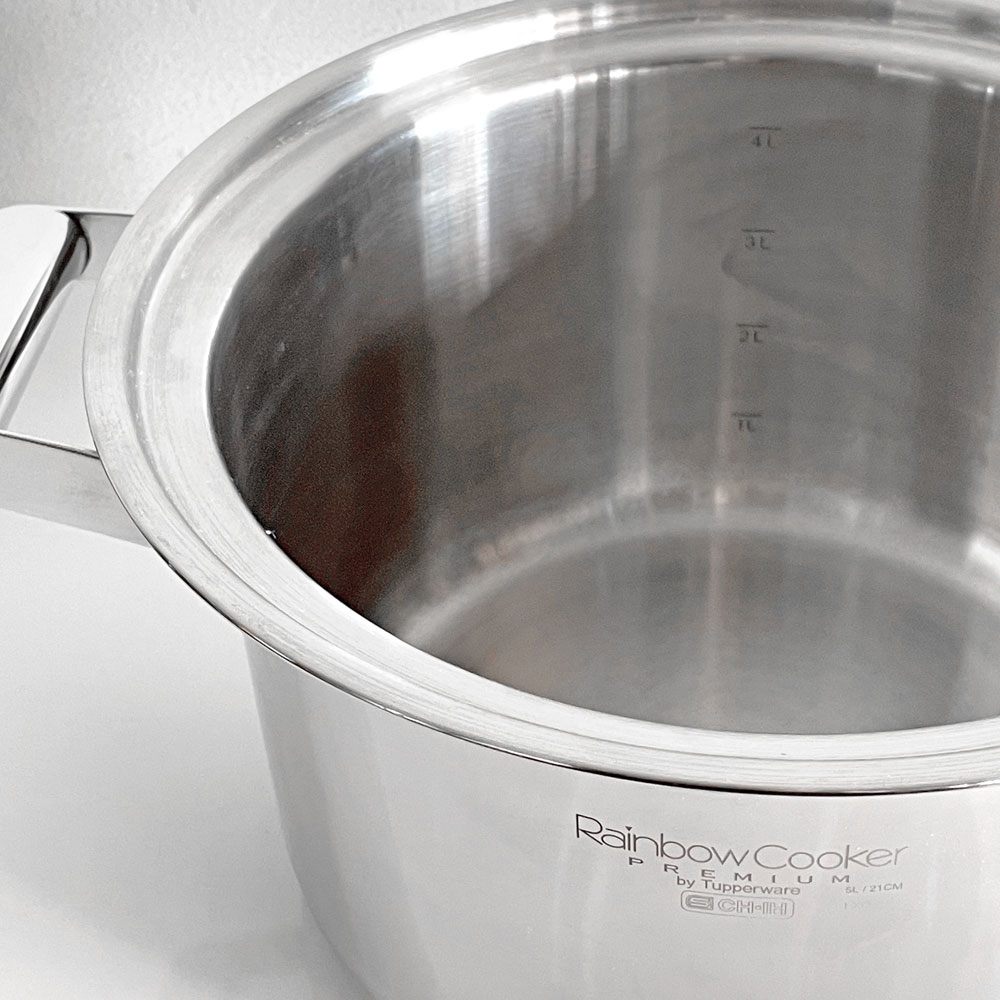 タッパーウェア Tupperware レインボークッカー プレミアム II 21㎝ 5L 寸胴鍋 深鍋 ステンレス アメリカ ■