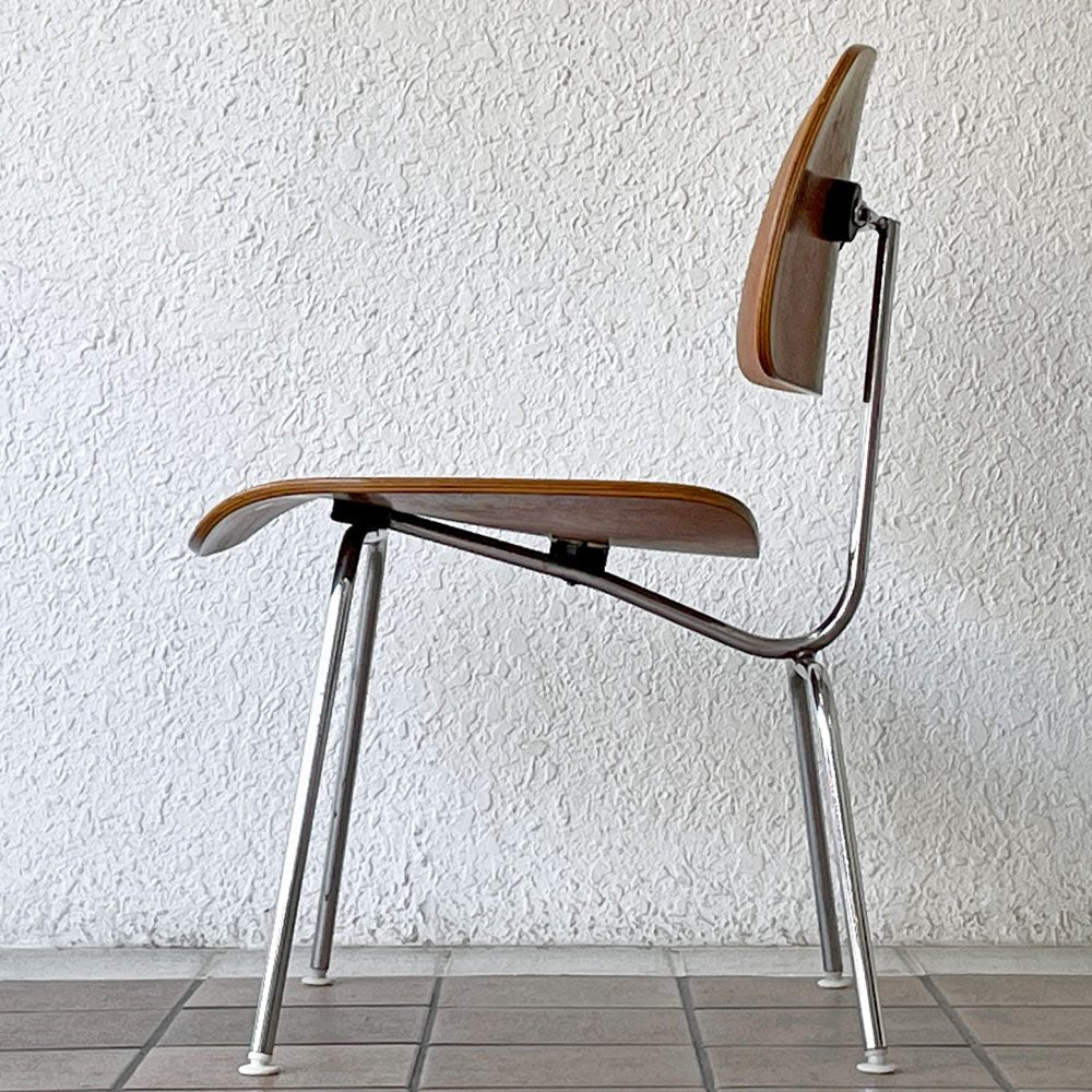 ハーマンミラー Herman Miller プライウッドダイニングチェア DCM ウォールナット メタルレッグ 90's ビンテージ C&R イームズ ミッドセンチュリー ◇