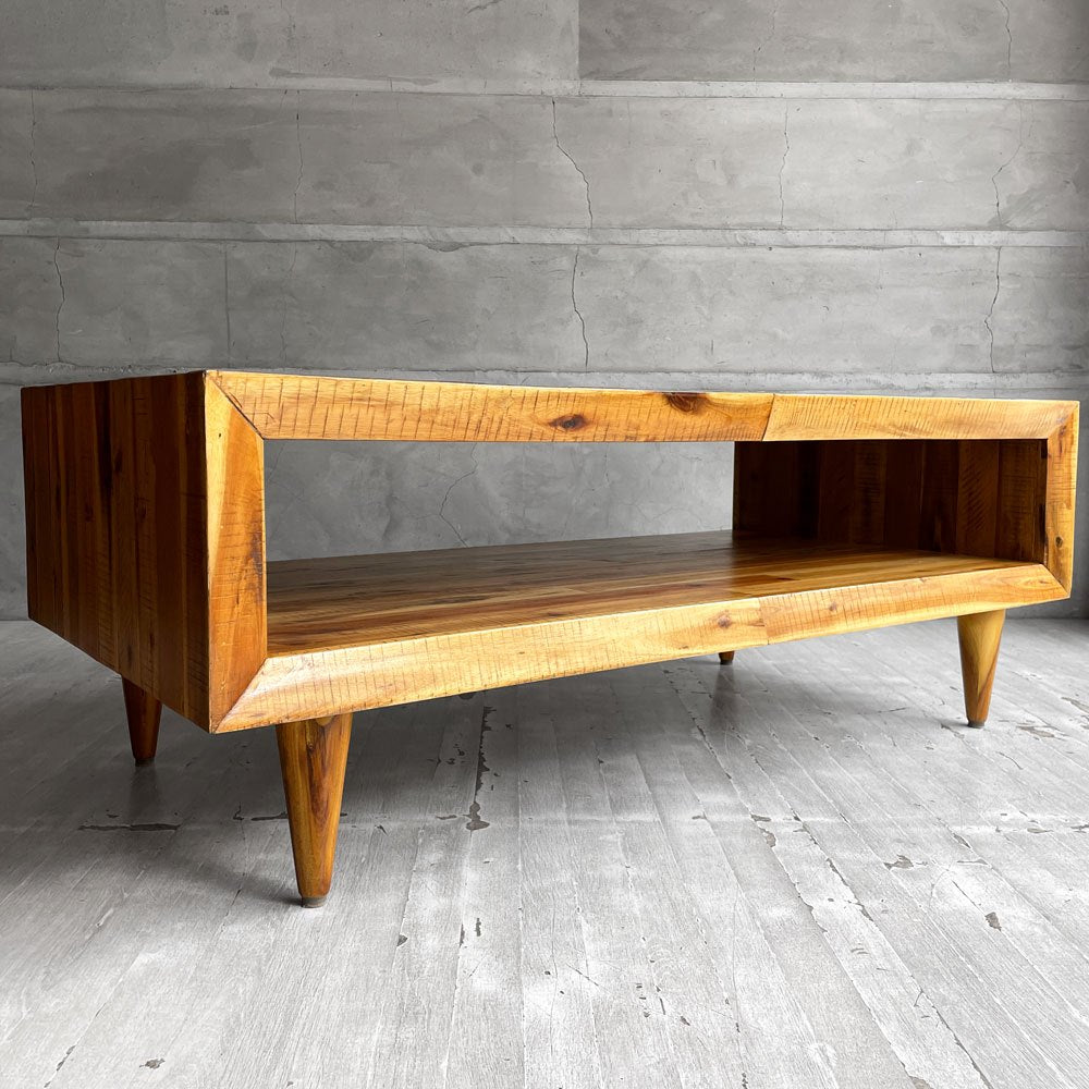 ウエストエルム West Elm アレクサ レクタングル コーヒーテーブル Alexa Rectangle Coffee Table ローテーブル AVボード パイン古材 廃番 ♪