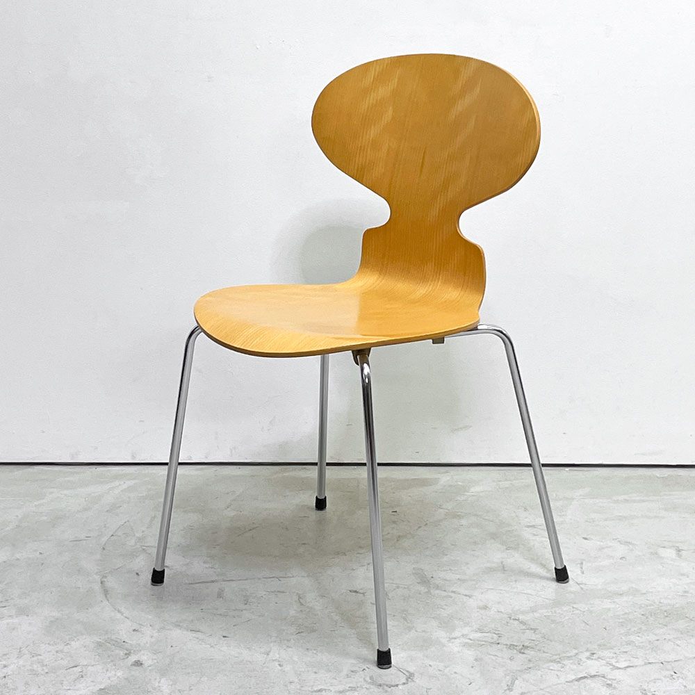 フリッツハンセン Fritz Hansen 3101 アリンコチェア アントチェア 4本脚 ナチュラルビーチ ラッカー仕上げ フェルトグライズ アルネ・ヤコブセン A ●