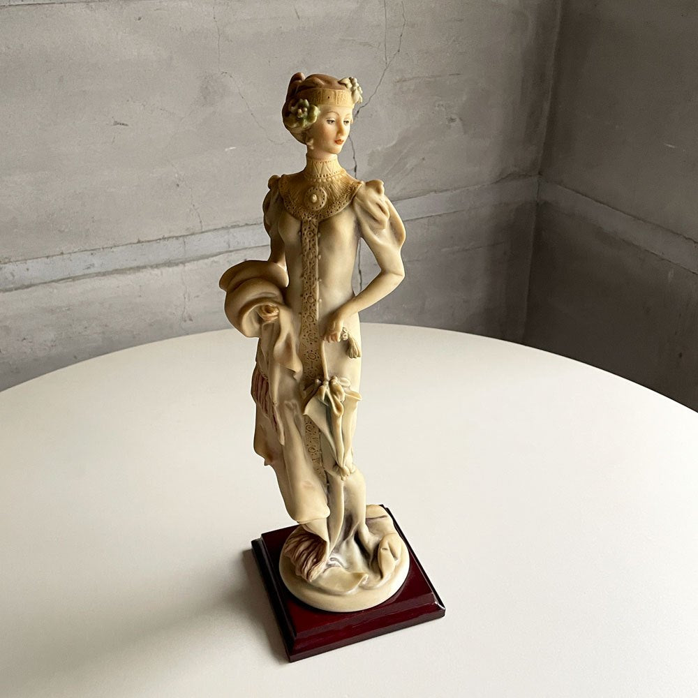 ジョゼッペ・アルマーニ Giuseppe Armani フィギュリン オブジェ イタリア Lady with Umbrella 彫刻 置物 イタリア ♪