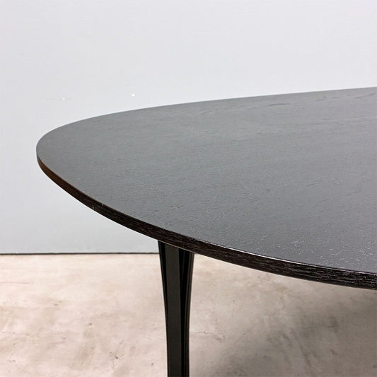 フリッツハンセン Fritz Hansen スーパー楕円 Bテーブル ダイニングテーブル B613 ウッドレッグ ブラック W180cm ピート・ヘイン アルネ・ヤコブセン 希少 ◎