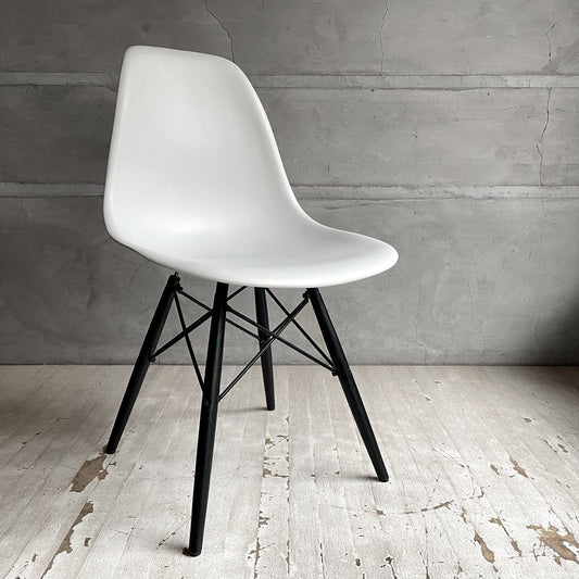 ハーマンミラー HermanMiller サイドシェルチェア ドゥエルレッグ DSW アルパイン × エボニー ポリプロピレン製 イームズ ミッドセンチュリー ♪
