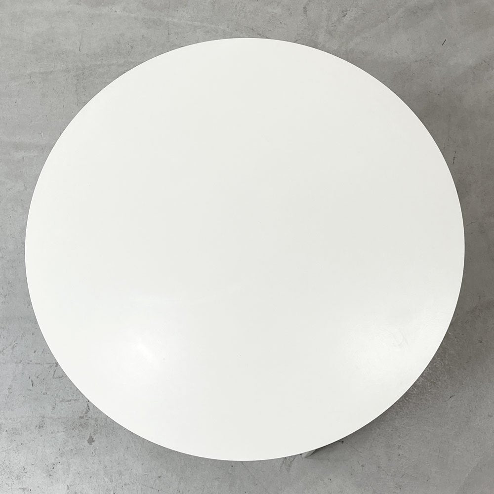 ヘイ HAY スリットテーブル SLIT TABLE XL ホワイト スチール サイドテーブル ローテーブル コーヒーテーブル ラウンド Φ65cm モダン デンマーク 北欧家具 ●