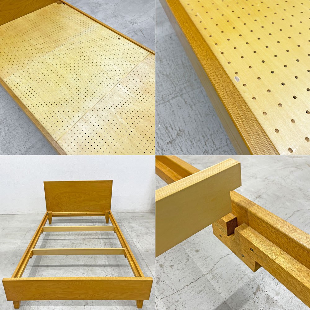 パシフィックファニチャーサービス P.F.S DH BED SemiDouble セミダブルベッドフレーム オーク材 ナチュラル 定価176,000円 〓