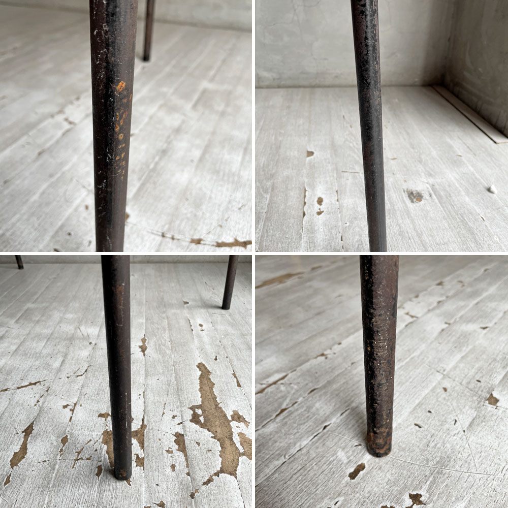 ジャパンビンテージ Japan Vintage デスク サイドテーブル ワークテーブル デコラトップ 鉄脚 インダストリアルテイスト 昭和レトロ  ♪