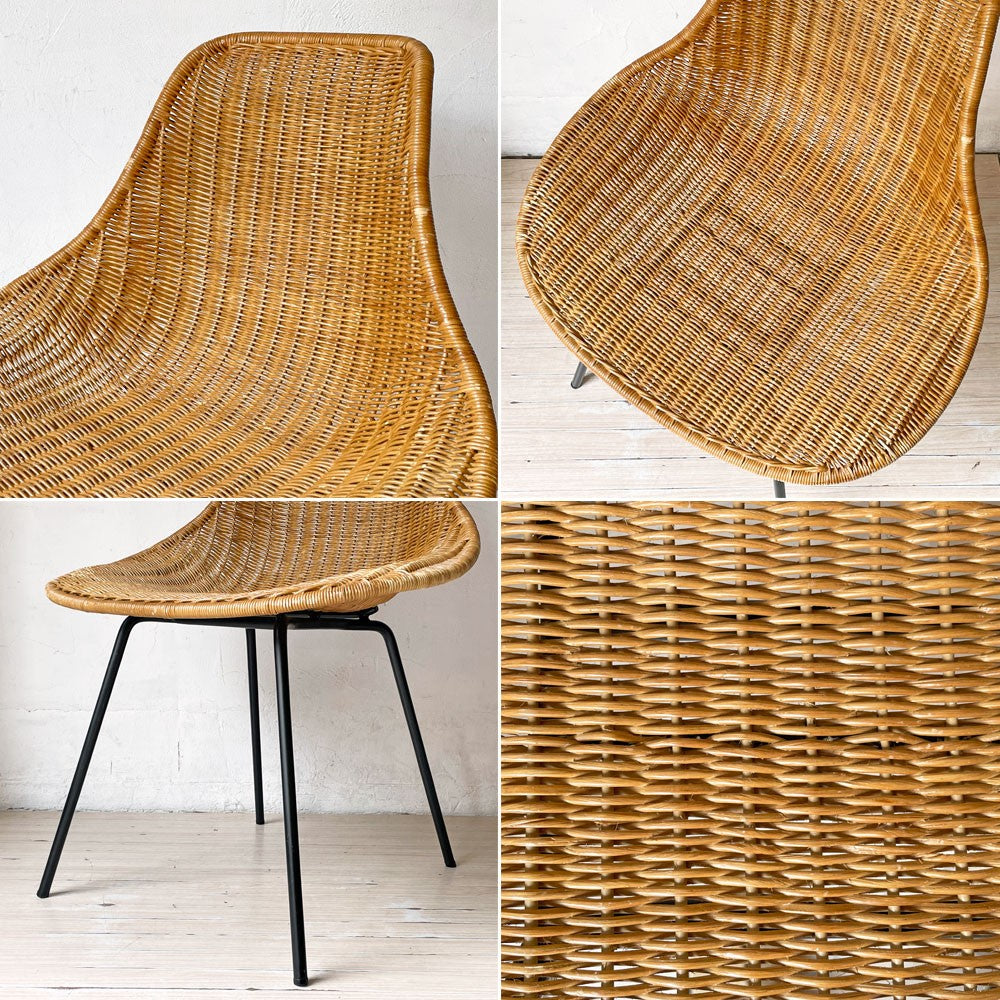 イデー IDEE バーバス チェア BARBAS CHAIR ダイニングチェア スチール脚 ラタン ナチュラル リゾートスタイル A ★