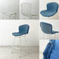 ノル Knoll Counter Height Stool カウンター ハイスツール ワイヤーチェア ホワイト ハリー・ベルトイア ミッドセンチュリー シートパッド付き ビンテージ ●