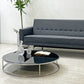 カッシーナ Cassina イル ILE センターテーブル ローテーブル ラウンド ブラック ガラス天板 Φ92cm ピエロ・リッソーニ Piero Lissoni モダン ●