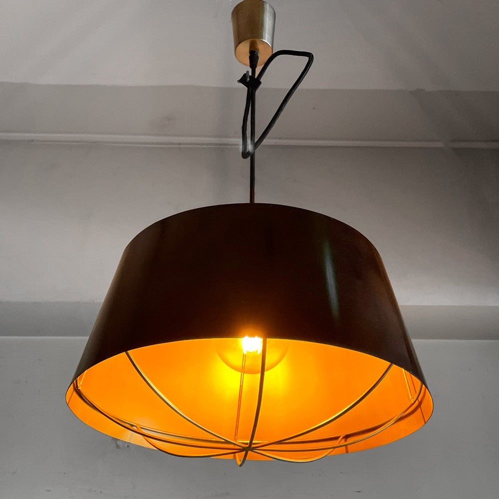 リフレクションコード Reflection Code レテル ペンダントライト Retel pendant lamp Lサイズ スチール製シェード ブラック×ゴールド モダンデザイン 関家具 定価￥18,700- ■