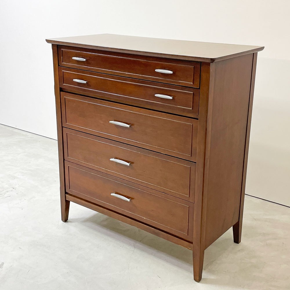 B.P.John Furniture トールチェスト デコラトップ 米軍家具 USビンテージ ミッドセンチュリー ●