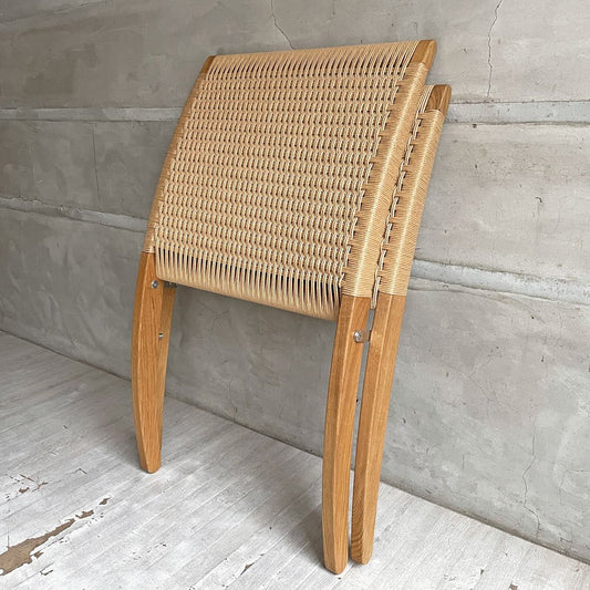 カールハンセン＆サン Carl Hansen & Son MG501 キューバチェア Cuba Chair ラウンジチェア ペーパーコード 折り畳み フォールディングチェア オーク材 オイル仕上げ モーテン・グットラー 北欧家具 デンマーク 美品 ♪