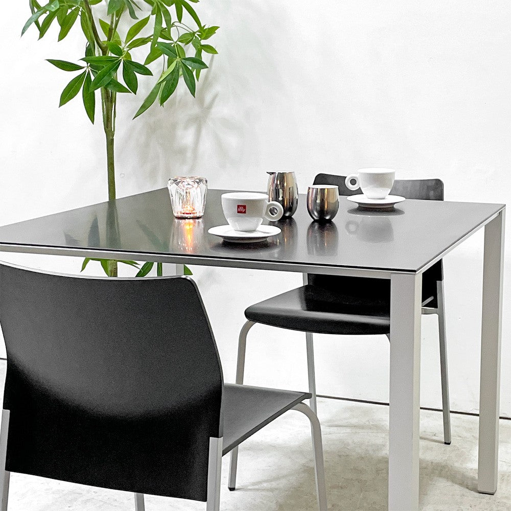 カッシーナ Cassina ixc. エアーフレーム AIR FLAME 3004 VO ダイニングテーブル オーク天板 ブラック W90cm デヴィッドチッパーフィールド モダンデザイン ●