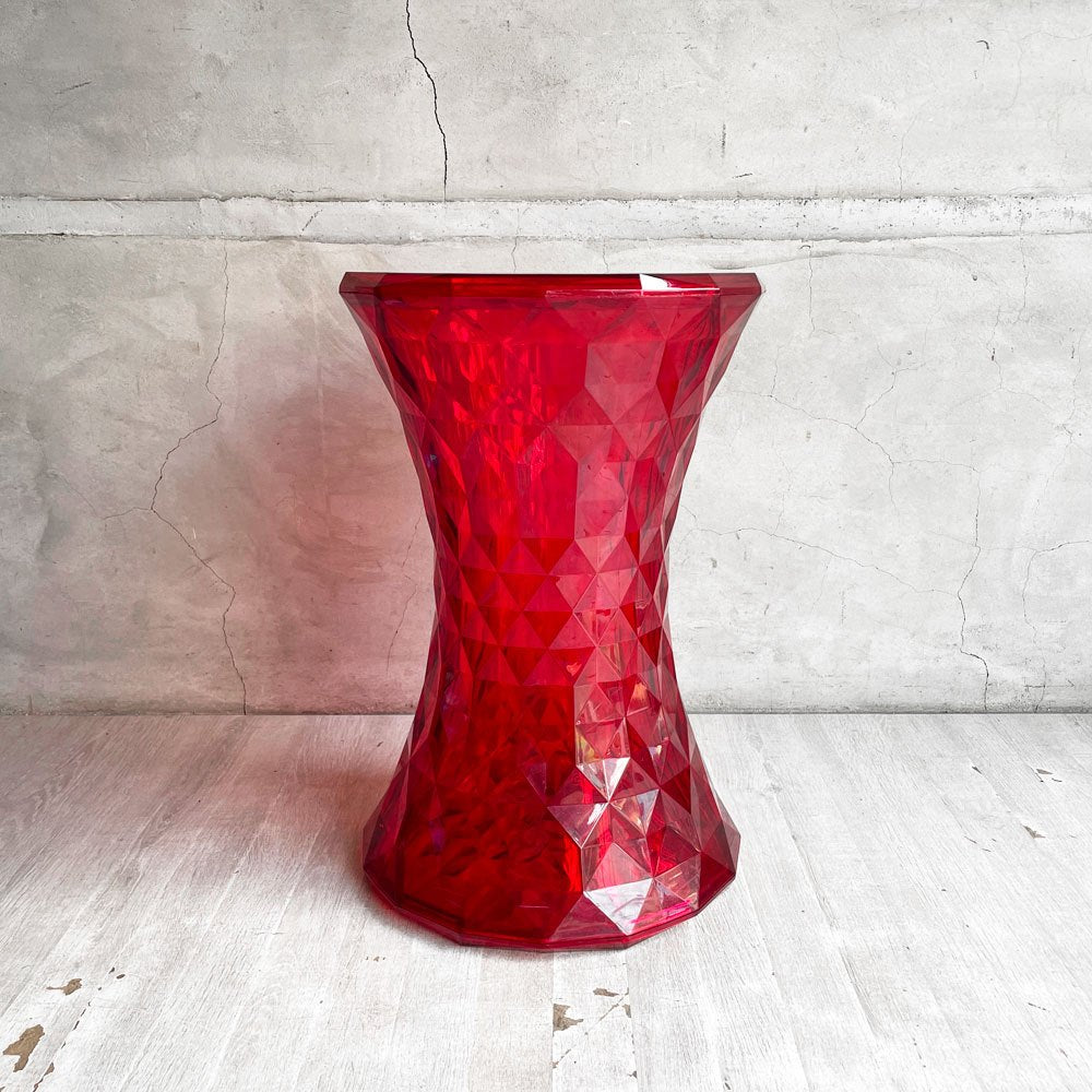 カルテル Kartell ストーン STONE スツール レッド サイドテーブル ポリカーボネート マルセル・ワンダース イタリア 定価￥47,700- ♪