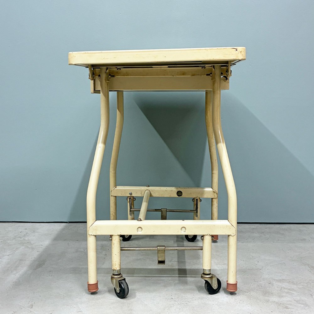 ビンテージ Vintage タイプライターデスク バタフライ式 ドロワー付き キャスター ワークデスク 作業台 インダストリアル 昭和レトロ ◎