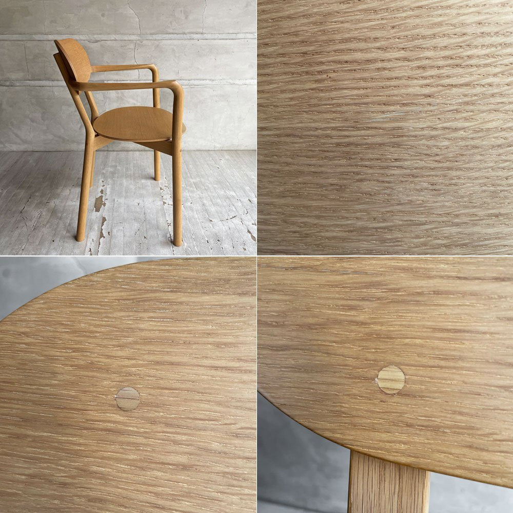 カリモクニュースタンダード KARIMOKU NEW STANDARD キャストールアームチェアプラス Castor Armchair Plus ダイニングチェア ピュアオーク PURE OAK  定価 ¥ 78,100- 美品 ♪