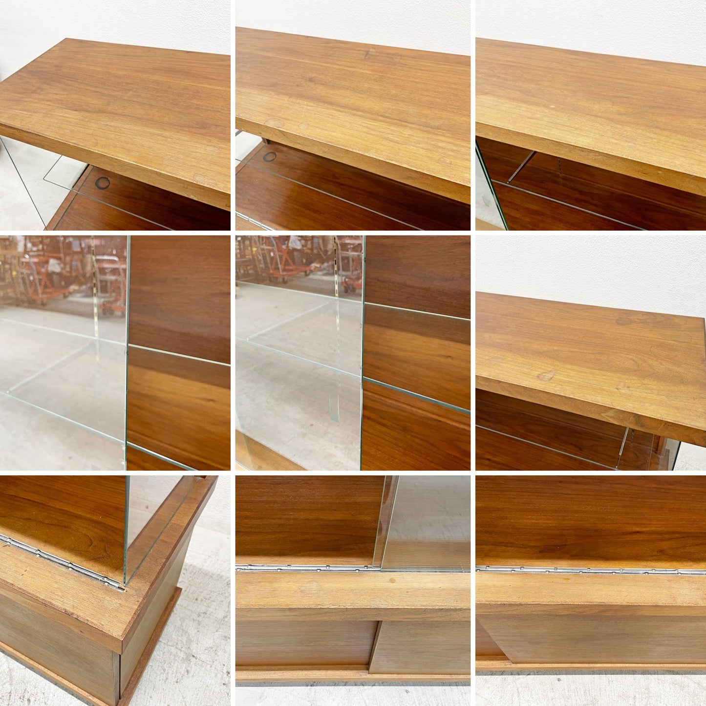 ハイク HIKE オーダーメイド ガラスキャビネット 飾り棚 ガラス引戸 ウォールナット材 W200cm 〓