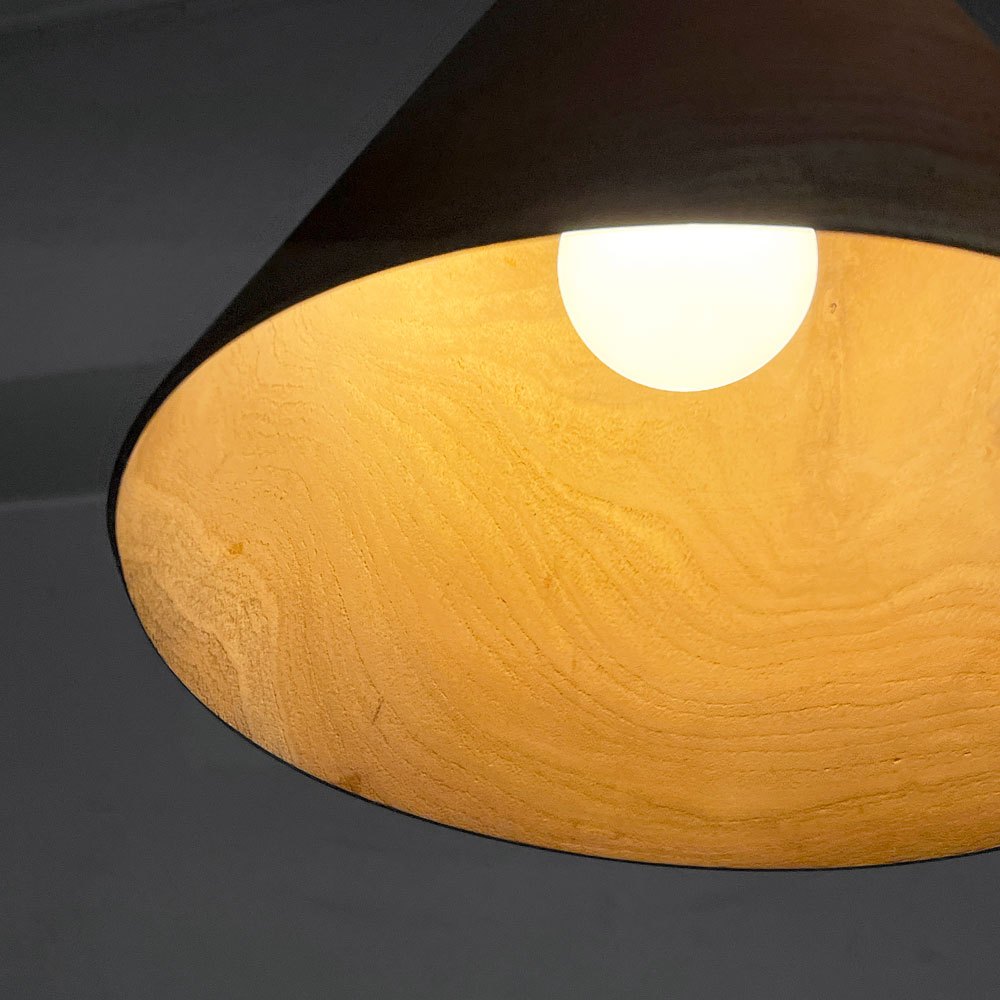 ダリールズ Dareels コーンウッドハンギングランプ CONE WOOD HANGING LAMP チーク古材×スチール ペンダントライト 円錐 ■