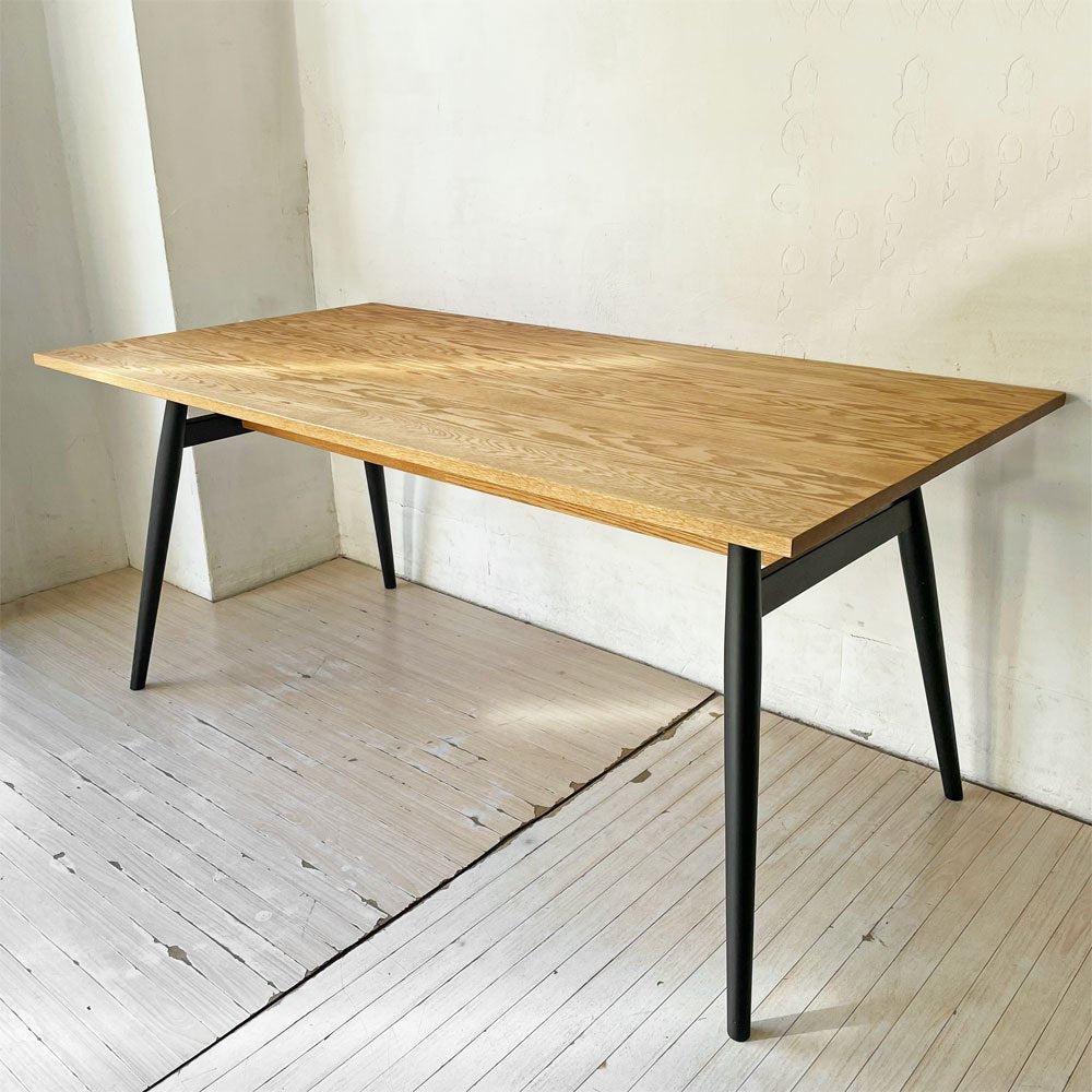 モモナチュラル MOMO Natural ダイニングテーブル RUSTIC TOP + ISO WOOD OAK LEG オーク材 W160cm 参考定価￥84,000～ ★