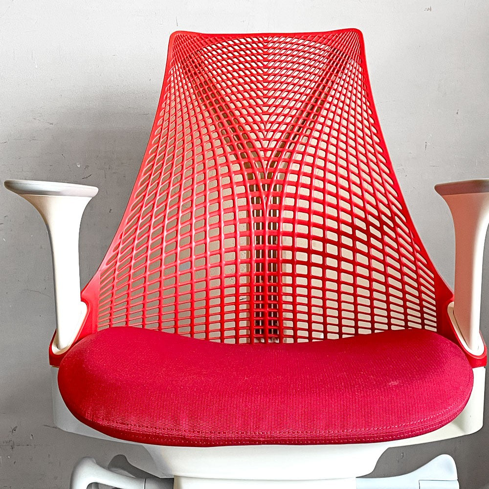 ハーマンミラー Herman Miller セイルチェア SAYL CHAIR デスクチェア オフィスチェア 旧モデル イヴ・ベアール ベリー レッド×ホワイト ■