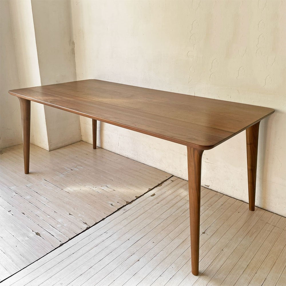 飛騨産業 HIDA 侭 Hida Table System ダイニングテーブル ウォールナット材 カービング脚 W170cm 参考定価391,600円 美品 ★