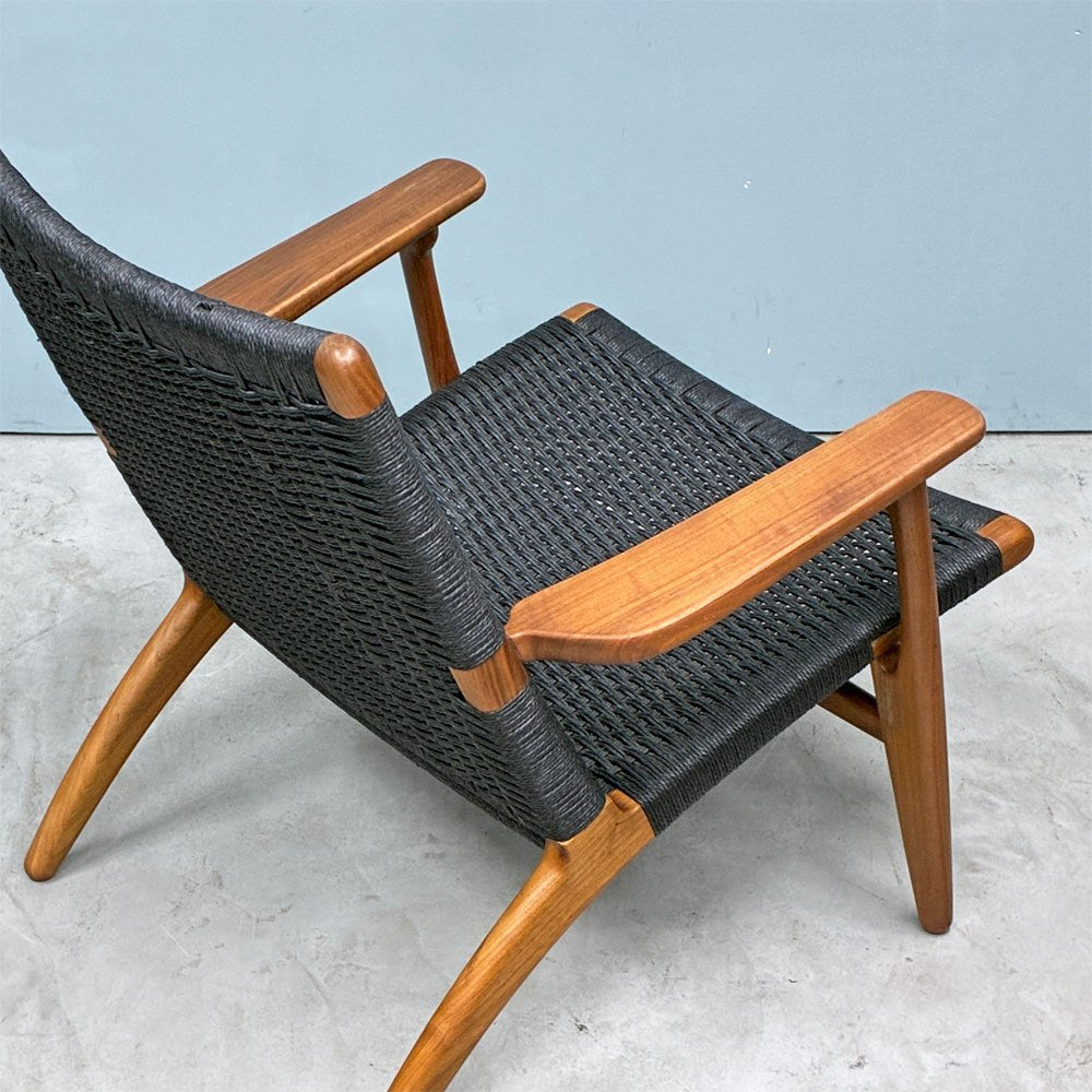 カールハンセン＆サン Carl Hansen & Son CH25 イージーチェア ラウンジチェア ウォールナット材 ブラックペーパーコード ハンス・J・ウェグナー デンマーク 北欧家具 ◎