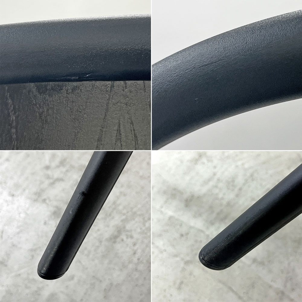 ヴィトラ Vitra ベルヴィルチェア Belleville Chair アームレスチェア ダイニングチェア スタッキングチェア オーク材 ダークブラウン系カラー ロナン & エルワン・ブルレック B ●