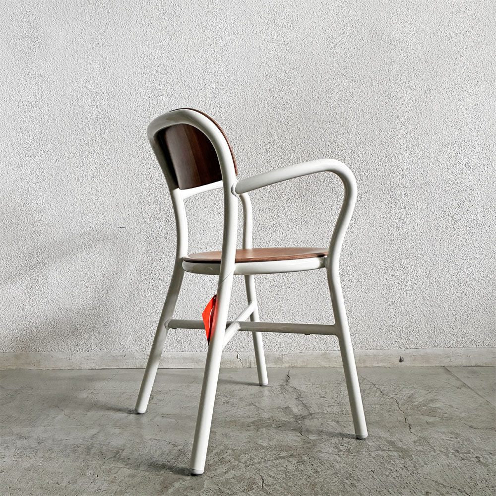マジス MAGIS パイプチェア Pipe Chair Wood ダイニングチェア ウッドシート アーム付 ホワイト×ライトビーチ ジャスパー・モリソン 未使用品 定価￥119,900- 〓