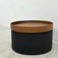 ソフトライン SOFTLINE ドラムスパフ DRUMS POUF スツール リビングテーブル ウォールナットトレイ Φ60cm アクタス取扱 定価￥69,300-