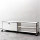 ユーエスエムハラー USM Haller モジュラーファニチャー Modular Furniture テレビボード ピュアホワイト2列1段 ドロップダウン キャスター ●