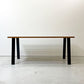 かなでもの KANADEMONO ザ・テーブル THE TABLE デスク ダイニングテーブル ラバーウッド材 スチールレッグ Flat A インダストリアルデザイン 廃番仕様 ●