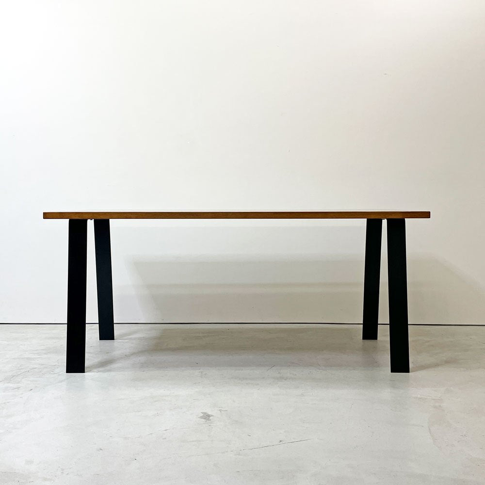 かなでもの KANADEMONO ザ・テーブル THE TABLE デスク ダイニングテーブル ラバーウッド材 スチールレッグ Flat A インダストリアルデザイン 廃番仕様 ●
