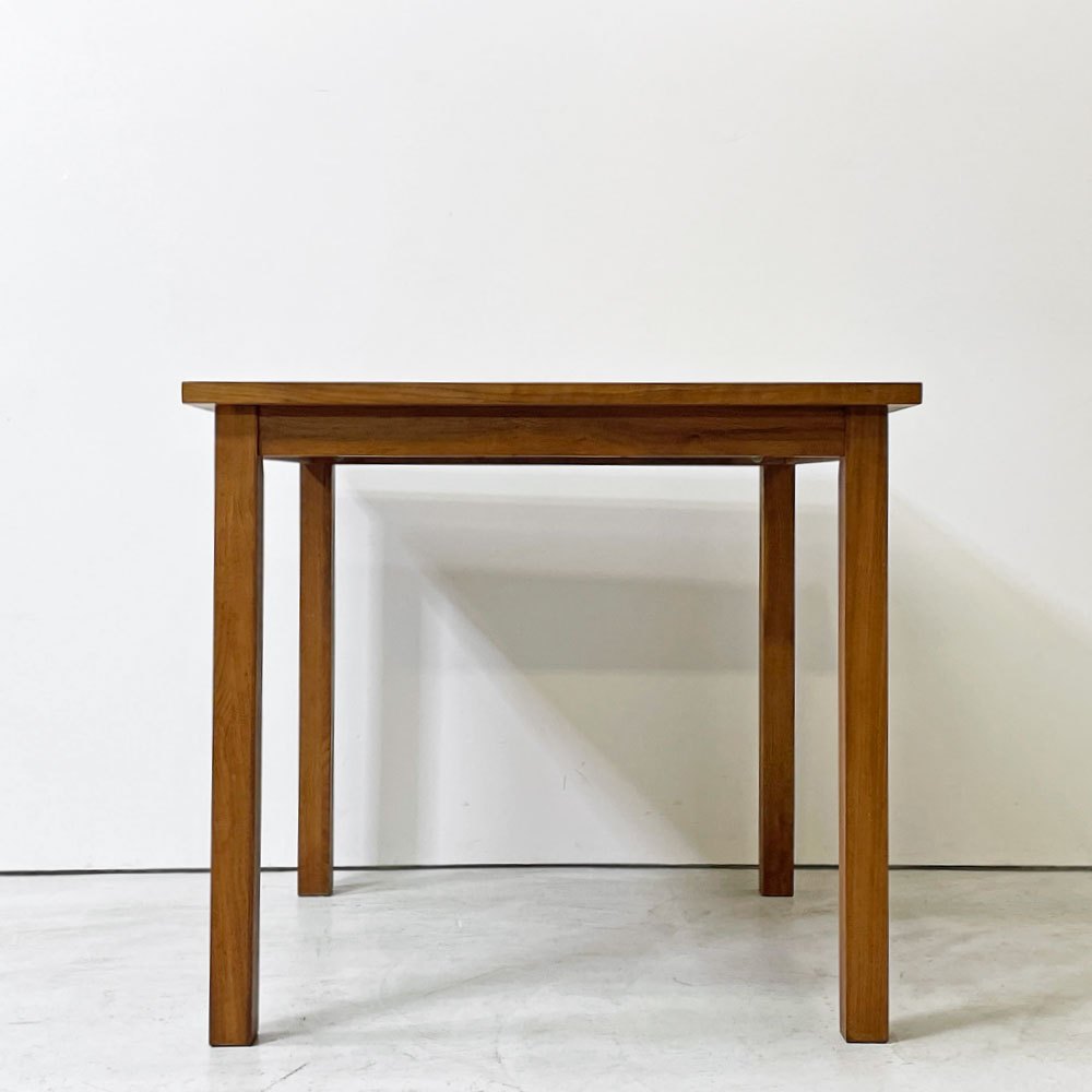 無印良品 MUJI ダイニングテーブル 無垢集成材 W80cm ウォールナット材 スクエア ナチュラルスタイル 廃番 ●