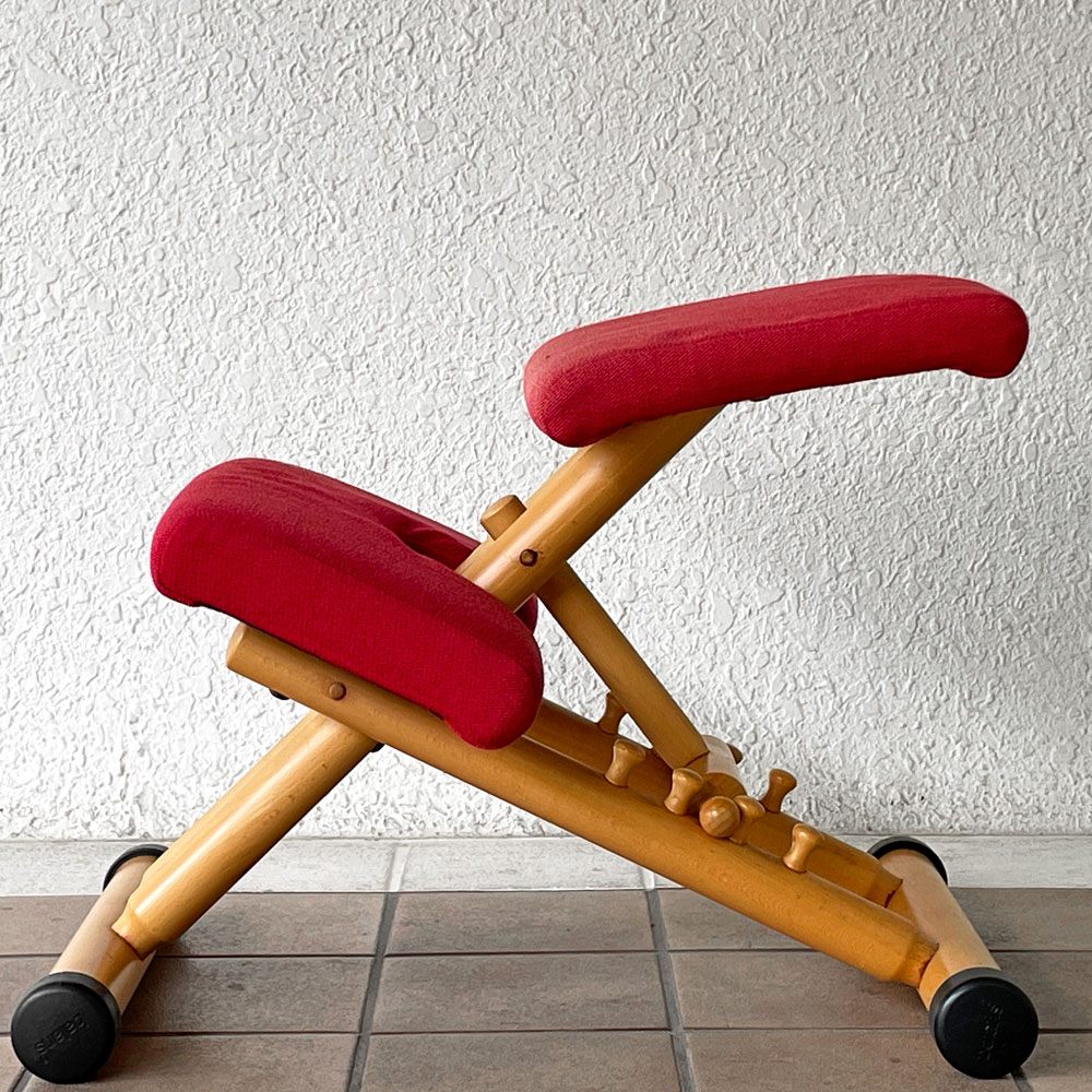 ストッケ STOKKE ヴァリエ VARIER マルチバランス MULTI バランスチェア 学習椅子 ファブリック レッド 北欧 ノルウェー ◇