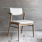 シギヤマ家具 CC-003CHAIR セミアームチェア ダイニングチェア オーク材 PVCレザー ホワイト  モダンテイスト A ♪