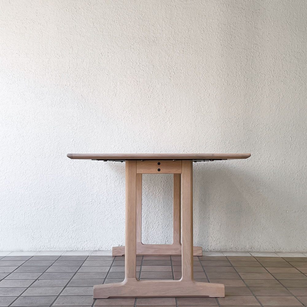 アクタス ACTUS スープ SOUP ダイニングテーブル オーク材 W150cm テーパー ミルク Tレッグ 廃番仕様 ◇