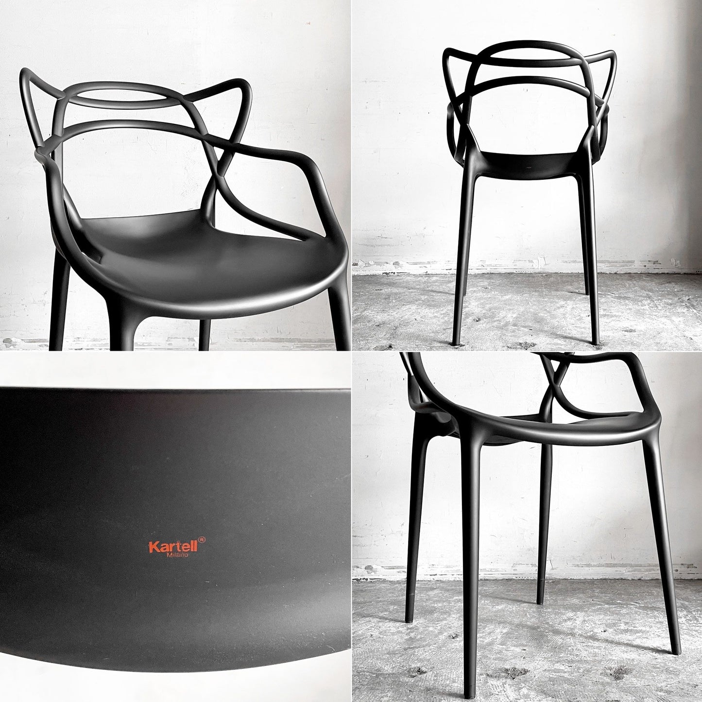 カルテル Kartell マスターズチェア Masters Chair ブラック アームチェア フィリップ・スタルク Philippe Starck イタリア 定価￥48,400- ■