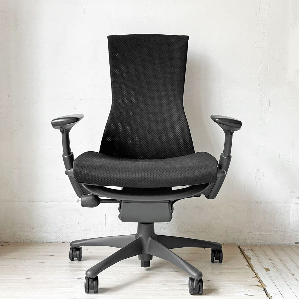 ハーマンミラー Herman Miller エンボディチェア デスクチェア オフィスチェア ジェフ・ウェバー ビル・スタンフ シンク ファブリック ブラック 定価￥299,200- ★