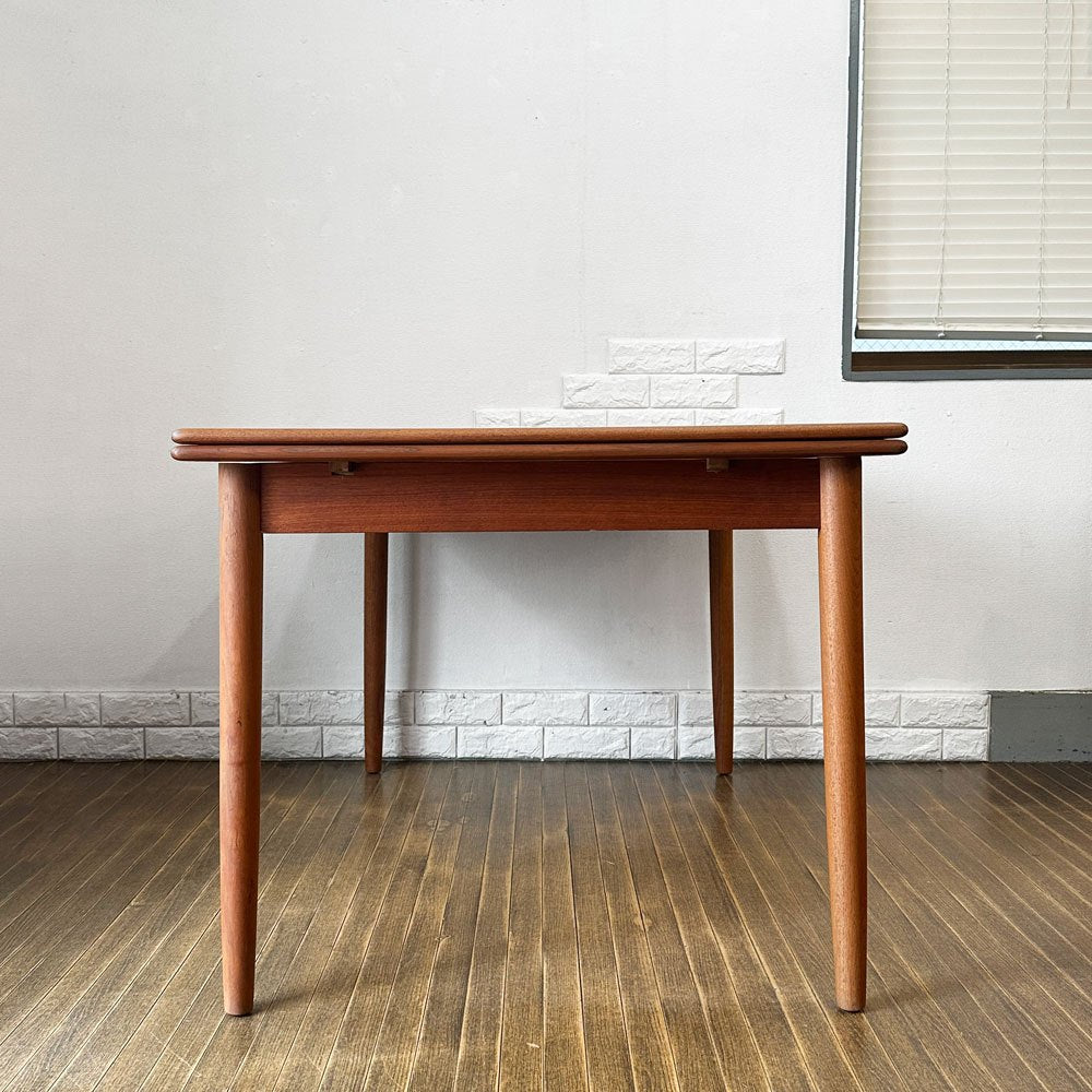 デンマークビンテージ Danish Vintage エクステンション EX ダイニングテーブル W139-192.5-246cm チーク材 伸長式 北欧家具 ◎