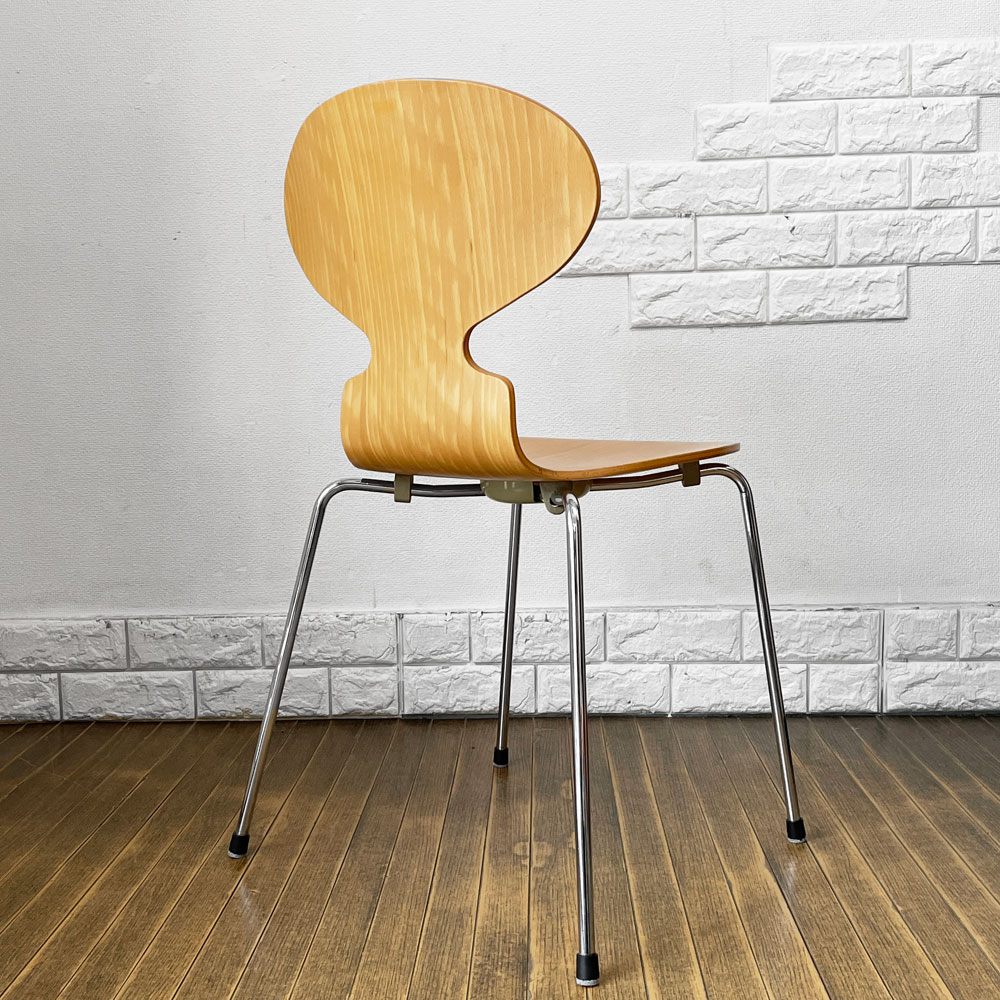 フリッツハンセン Fritz Hansen 3101 アリンコチェア アントチェア 4本脚 ナチュラルビーチ ラッカー仕上げ フェルトグライズ アルネ・ヤコブセン A ◎