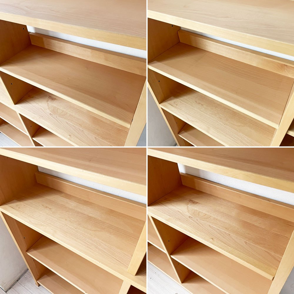 アクタス ACTUS アクタスキッズ エコール ECOLE オープンシェルフ ブックシェルフ W110cm アルダー材 ナチュラル 廃盤 ★