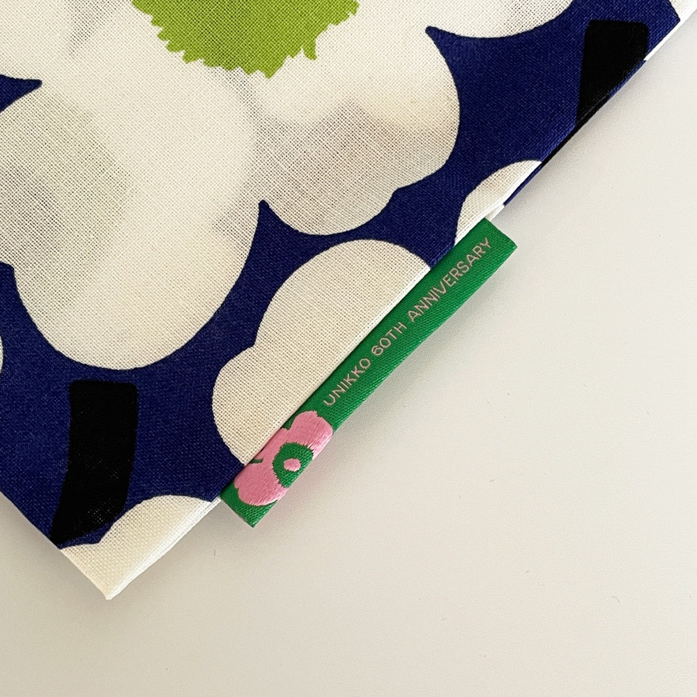 マリメッコ marimekko フィンエアー トートバッグ ブルー コットン生地 60周年記念 フィンエアー限定カラー タグ付き 北欧 ■