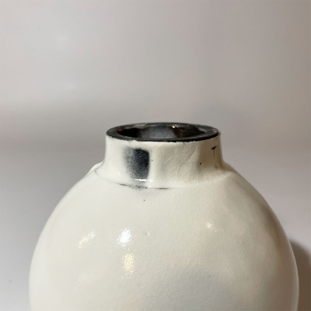 鈴木環 ピジョンカップ M 現代作家 陶芸家 ホワイト 小鉢 器 B ★